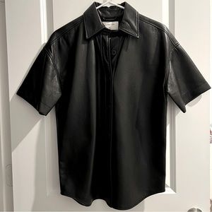 Aritzia Babaton Shortsleeve Vegan Leather Jacket